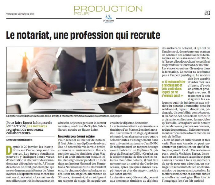 Notariat, une profession qui recrute